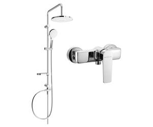 Mexen Lynx Ensemble de douche monté en surface Erik avec pommeau de douche et mitigeur de douche, chrome - 745940205-00 6113 5907709181960