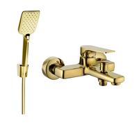 Mexen Lynx R62 robinet de bain avec ensemble de douche, or - 74593R62-50 5637 5907709187245