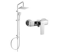 Mexen Lynx Tord, ensemble de douche apparent avec pomme de douche et mitigeur, chromé - 745940200-00 6112 5907709181953