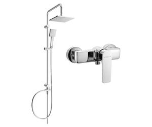 Mexen Lynx Tord, ensemble de douche apparent avec pomme de douche et mitigeur, chromé - 745940200-00 6112 5907709181953