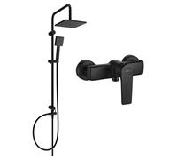 Mexen Lynx Tord ensemble de douche en saillie avec pomme de douche et mitigeur de douche, noir - 745940200-70 6116 5907709181991