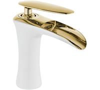 Mexen Lyra robinet de lavabo, blanc/or - 745300-25 3988 5907709173958
