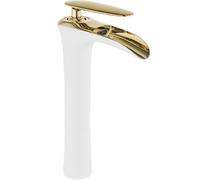 Mexen Lyra robinet de lavabo haut, blanc/doré - 745310-25 3996 5907709174016