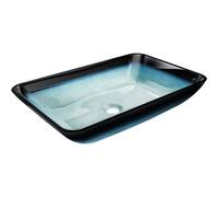 Mexen Megan vasque à poser en verre 56 x 36 cm, bleue - 24135647 16227 5907709159211
