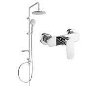 Mexen Milo Carl ensemble de douche externe avec pomme de douche et mitigeur, chrome - 71340240-00 6058 5907709181427