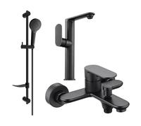 Mexen Milo DF05 ensemble de baignoire, noir - 713153DF05-70 5683 5907709186019