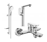 Mexen Milo DF05 ensemble de bain, chromé - 713153DF05-00 5681 5907709185999