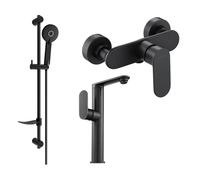 Mexen Milo DF40 ensemble de douche, noir - 713154DF40-70 5704 5907709186224
