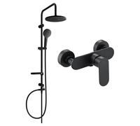 Mexen Milo Erik ensemble de douche apparent avec pommeau de douche et mitigeur, noir - 71340205-70 6061 5907709181458