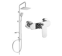Mexen Milo Sven ensemble de douche apparent avec douche de tête et mitigeur de douche, chrome - 71340262-00 6059 5907709181434