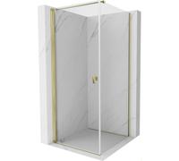 Mexen Mist-B cabine de douche à battants 80 x 80 cm, transparent, or - 8A2T-080-080-50-00 77636 5905315666215