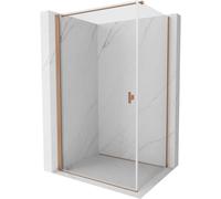 Mexen Mist-B cabine de douche pivotante 100 x 70 cm, transparent, cuivre brossé - 8A2T-100-070-65-00 78120 5905315667373