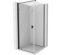 Mexen Mist-B cabine de douche pivotante 75 x 75 cm, transparent, noir - 8A2T-075-075-70-00 78186 5905315668028