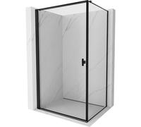 Mexen Mist-B cabine de douche pivotante gauche 80 x 70 cm, cadre noir, noir - 8A2T-080-070-70-70-L 78674 5905315668592