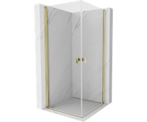 Mexen Mist-B Duo cabine de douche pivotante 75 x 75 cm, transparent, or - 8A2-075-075-50-00 78248 5905315671448