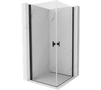 Mexen Mist-B Duo cabine de douche pivotante 75 x 75 cm, transparente, noire - 8A2-075-075-70-00 78826 5905315672285