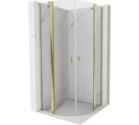 Mexen Mist cabine de douche quart de cercle pivotante 100 x 100 cm, transparent, or - 8A32-100-100-50-00 78255 5905315956798