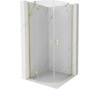 Mexen Mist cabine de douche semi-circulaire pivotante 100 x 100 cm, transparent, or brossé - 8A33-100-100-55-00 77752 5905315673701