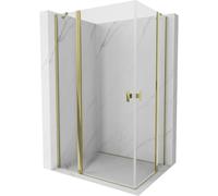 Mexen Mist Duo cabine de douche à charnière 120 x 90 cm, transparent, or - 8A4-120-090-50-00 71325 5905315601988