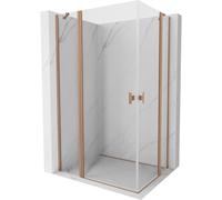 Mexen Mist Duo cabine de douche pivotante 120 x 75 cm, transparent, cuivre brossé - 8A4-120-075-65-00 71433 5905315603067
