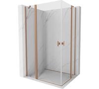 Mexen Mist Duo cabine de douche pivotante 120 x 80 cm, transparent, cuivre brossé - 8A4-120-080-65-00 71472 5905315603159