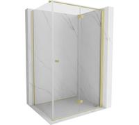 Mexen Mist-F cabine de douche pliable droite 75 x 100 cm, transparente, dorée - 8A6T-075-100-50-00-P 76490 5905315649454
