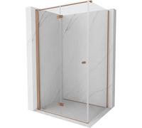 Mexen Mist-F cabine de douche pliante gauche 100 x 110 cm, transparent, cuivre brossé - 8A6T-100-110-65-00-L 76927 5905315644664