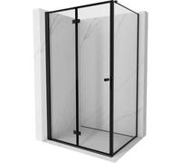 Mexen Mist-F cabine de douche pliante gauche 110 x 70 cm, cadre noir, noir - 8A6T-110-070-70-70-L 76226 5905315645890