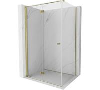 Mexen Mist-F cabine de douche pliante gauche 80 x 100 cm, transparente, dorée - 8A6T-080-100-50-00-L 75554 5905315642530