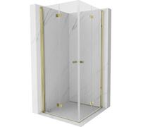 Mexen Mist-F Duo cabine de douche pliante 120 x 120 cm, transparent, dorée - 8A6-120L-120P-50-00 76094 5905315657138