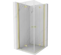 Mexen Mist-F Duo cabine de douche pliante 85 x 85 cm, transparent, or brossé - 8A6-085L-085P-55-00 76237 5905315657503