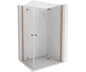 Mexen Mist-F Duo cabine de douche pliante côté droit 85 x 90 cm, transparent, cuivre brossé - 8A6-085L-090P-65-00 77381 5905315658821