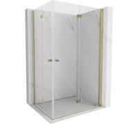 Mexen Mist-F Duo cabine de douche pliante droite 75 x 110 cm, transparent, or - 8A6-075L-110P-50-00 75998 5905315656827