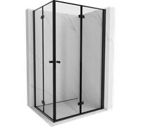 Mexen Mist-F Duo cabine de douche pliante droite 75 x 90 cm, cadre noir, noir - 8A6-075L-090P-70-70 78401 5905315661227