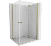 Mexen Mist-F Duo cabine de douche pliante droite 75 x 90 cm, transparent, dorée - 8A6-075L-090P-50-00 75903 5905315656384