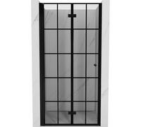 Mexen Mist-F porte de douche pliable gauche 85 cm, grille noire, noir - 8A6-085-000-70-77-L 75302 5905315639875