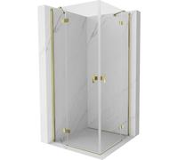 Mexen Mist-H Duo cabine de douche pivotante 100 x 100 cm, transparent, or - 8A5-100L-100P-50-00 73541 5905315626967