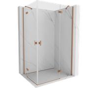 Mexen Mist-H Duo cabine de douche pivotante droite 70 x 90 cm, transparent, cuivre brossé - 8A5-070L-090P-65-00 73938 5905315629104