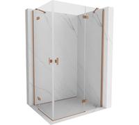 Mexen Mist-H Duo cabine de douche pivotante droite 90 x 115 cm, transparent, cuivre brossé - 8A5-090L-115P-65-00 74097 5905315629692