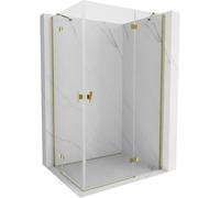 Mexen Mist-H Duo cabine de douche rabattable droite 80 x 90 cm, transparent, or - 8A5-080L-090P-50-00 73484 5905315626707