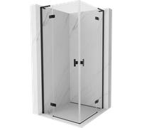 Mexen Mist-H L Duo cabine de douche pivotante 75 x 75 cm, transparent, noir - 8A5L-075L-075P-70-00 74331 5905315636058