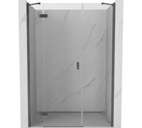 Mexen Mist-H portes de douche pivotantes gauches 140 cm, transparent, gris canon brossé - 8A5-140-001-66-00-L 106462 5907931155418