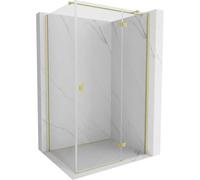 Mexen Mist-H T cabine de douche à charnière droite 100 x 75 cm, transparent, or brossé - 8A5T-100-075-55-00-P 72912 5905315618634