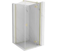 Mexen Mist-H T cabine de douche avec porte battante droite 75 x 75 cm, transparent, or brossé - 8A5T-075-075-55-00-P 72896 5905315618580