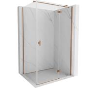 Mexen Mist-H T cabine de douche pivotante droite 75 x 70 cm, transparent, cuivre brossé - 8A5T-075-070-65-00-P 73042 5905315619464