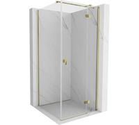 Mexen Mist-H T cabine de douche pivotante droite 75 x 75 cm, transparent, or - 8A5T-075-075-50-00-P 72730 5905315617590