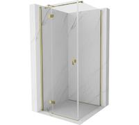 Mexen Mist-H T cabine de douche pivotante gauche 70 x 70 cm, transparent, dorée - 8A5T-070-070-50-00-L 72494 5905315612526