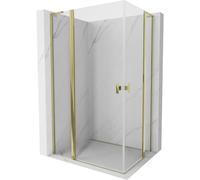 Mexen Mist L Duo cabine de douche battante 120 x 115 cm, transparent, doré - 8A4L-120-115-50-00 71855 5905315606136