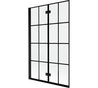 Mexen Mist paroi de douche à 2 battants côté gauche 110 x 150 cm, grille noire, noir - 8A9-110-002-70-77-L 77524 5905315962812