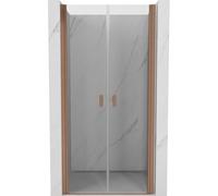 Mexen Mist porte de douche battante 80 cm, transparent, cuivre brossé - 8A7-080-000-65-00 78562 5905315960160